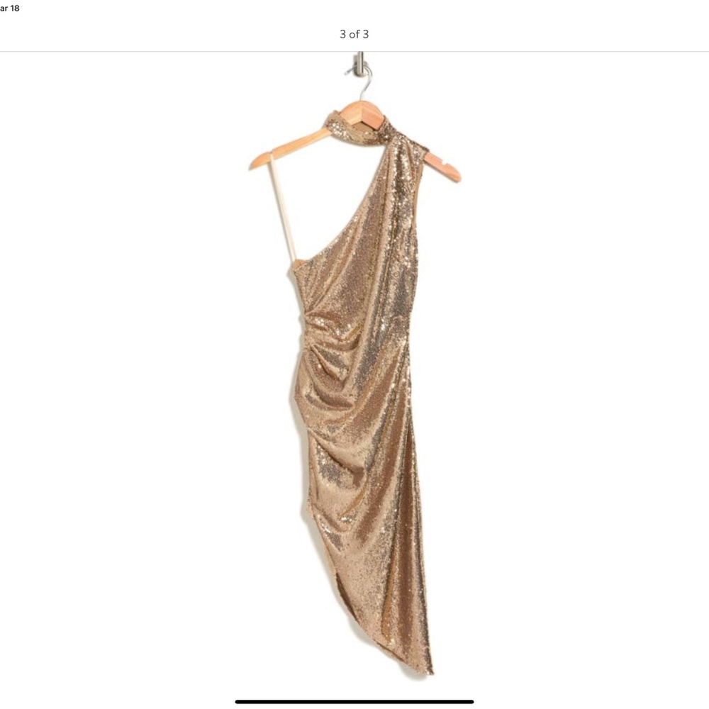 Ronny Kobo Kelly Sequin One-Shoulder Dress